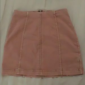 Pink mini skirt